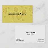 Zwarte achtergrond Zwitserse kaas Visitekaartje (Voorkant / Achterkant)