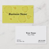 Zwarte achtergrond Zwitserse kaas Visitekaartje (Voorkant / Achterkant)