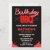 Zwarte achtertuin bbq 87ste verjaardag kaart (Voorkant)