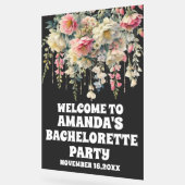 Zwarte Acryl Bloemen Bachelorette Welkom Teken Acryl Bord (Hoek)