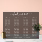 Zwarte Acryl Lijst Zittingsgrafiek voor Huwelijk Acryl Bord (Huwelijk)