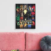 Zwarte Adam-tekens in stripes Canvas Afdruk (Insitu (Woonkamer))