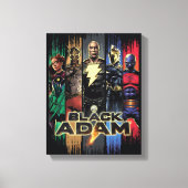 Zwarte Adam-tekens in stripes Canvas Afdruk (Voorkant)