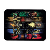 Zwarte Adam-tekens in stripes Magneet (Horizontaal)