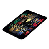 Zwarte Adam-tekens in stripes Magneet (Linkerzijde)