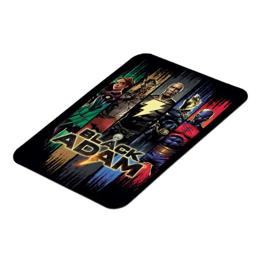 Zwarte Adam-tekens in stripes Magneet (Linkerzijde)