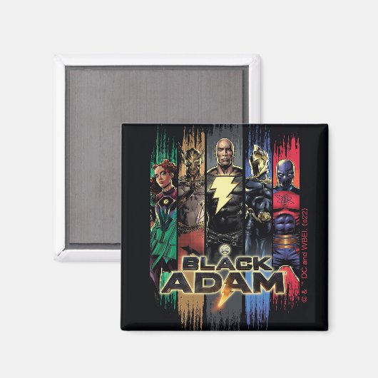 Zwarte Adam-tekens in stripes Magneet (Voorkant / Achterkant)