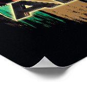 Zwarte Adam-tekens in stripes Poster (Hoek)