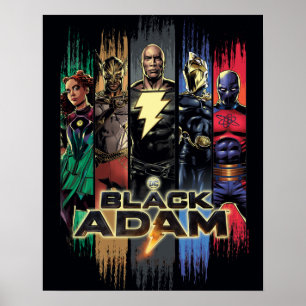 Zwarte Adam-tekens in stripes Poster