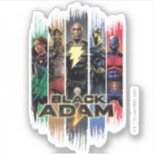 Zwarte Adam-tekens in stripes Sticker (Voorkant)