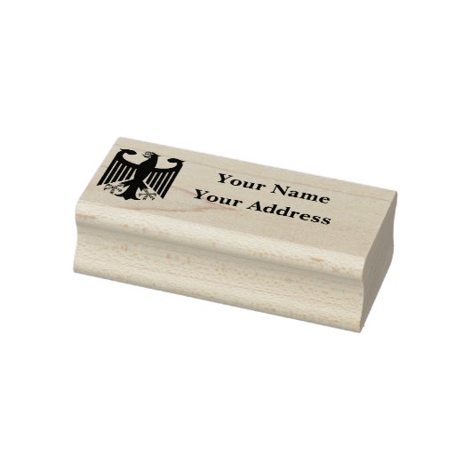 Zwarte adelaar embleem adres stempel van de Duitse (Stempel)