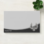 Zwarte adelaar met twee hoofden post-it® notes (Kantoor)