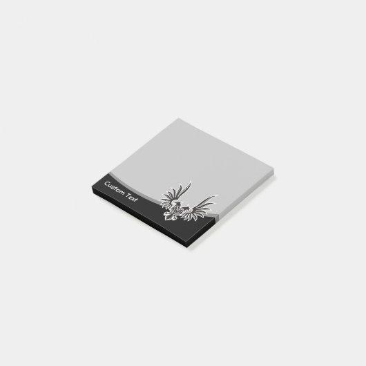 Zwarte Adelaar met Twee Koppen Post-it® Notes (Schuin)