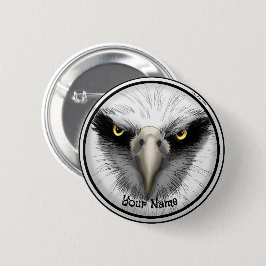 Zwarte Adelaar  Ronde Button 5,7 Cm (Voorkant /achterkant)
