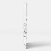 Zwarte afbeelding met waterlijm iPhone hoesje (Rechterkant)