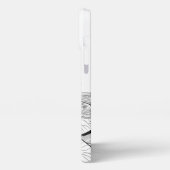 Zwarte afbeelding met waterlijm iPhone hoesje (Linkerkant)