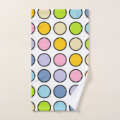 Zwarte afgedekte pasta-regenboogspots bad handdoek (Handdoek)