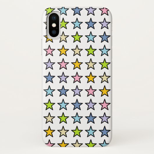 Zwarte afgedekte regenboogstrips Case-Mate iPhone case (Achterkant)