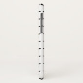 Zwarte afgedekte regenboogstrips Case-Mate iPhone case (Achterkant/links)