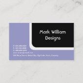 Zwarte afgeronde rechthoek visitekaartje (Achterkant)