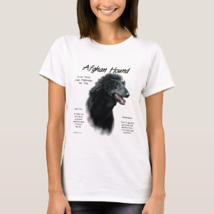 Zwarte Afghaanse Hond Geschiedenis T-shirt