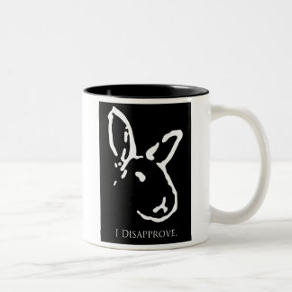 Zwarte, afkeurende Rabbits Mok