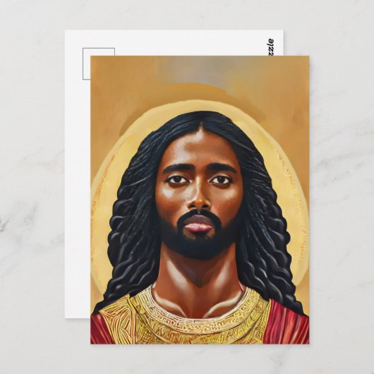 Zwarte Afrikaanse Jezus Christus man Religieuze Ku Briefkaart (Voorkant / Achterkant)