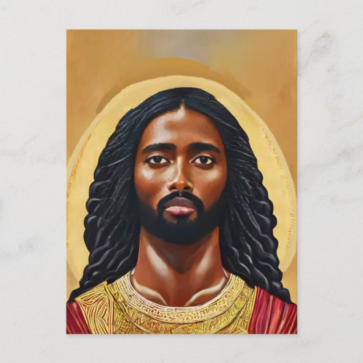 Zwarte Afrikaanse Jezus Christus man Religieuze Ku Briefkaart (Voorkant)