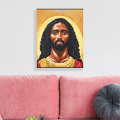 Zwarte Afrikaanse Jezus Christus Religieuze Kunst Canvas Afdruk (Insitu (Woonkamer))