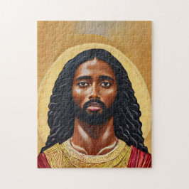 Zwarte Afrikaanse Jezus Christus Religieuze Kunst Legpuzzel