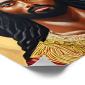 Zwarte Afrikaanse Jezus Christus Religieuze Kunst Poster (Hoek)