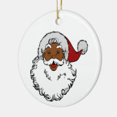 zwarte afrikaanse kerstman keramisch ornament (Links)