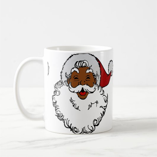 zwarte afrikaanse kerstman koffiemok (Links)