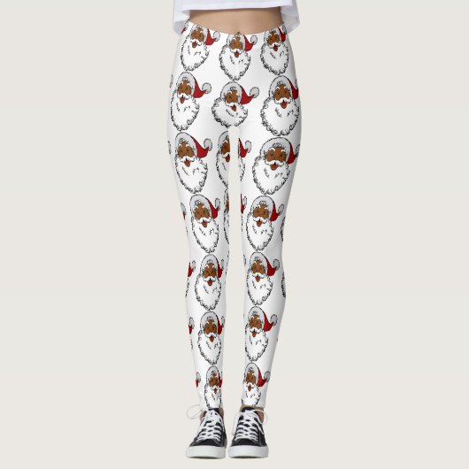 zwarte afrikaanse kerstman leggings (Voorkant)