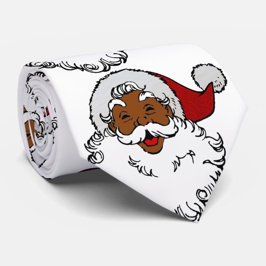 zwarte afrikaanse kerstman stropdas (Opgerold)