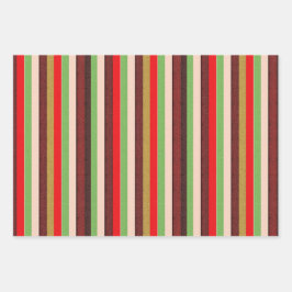 Zwarte Afrikaanse kleuren glinsterende strepen Inpakpapier Vel