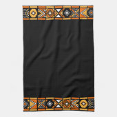 Zwarte Afrikaanse Kunst Keukenhanddoek (Verticaal)