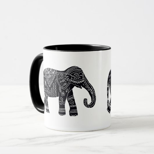 Zwarte Afrikaanse olifantenMok Mok (Voorkant links)