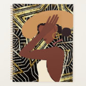 Zwarte Afrikaanse vrouw Planner (Voorkant)