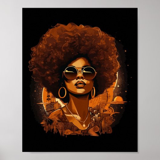 Zwarte Afrikaanse Vrouwen Juneteenth Zwarte Geschi Poster (Voorkant)
