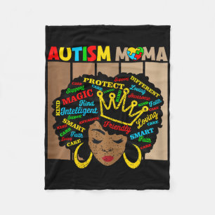 Zwarte Afro Afrikaanse Amerikaanse Autisme Mama Be Fleece Deken