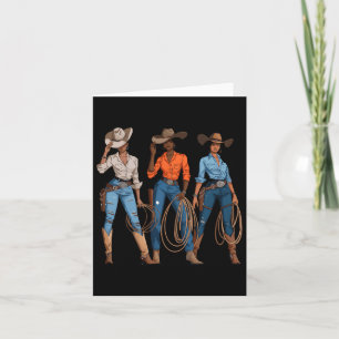 Zwarte Afro-Amerikaanse Cowgirl Western Country Ro Kaart