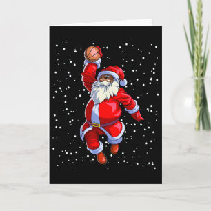 Zwarte Afro-Amerikaanse kerstman basketbal Afro Kaart