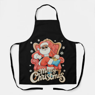 Zwarte Afro-Amerikaanse Kerstman Kerstmis Xmas Schort