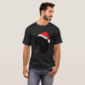 Zwarte Afro-Amerikaanse Kerstman Pyjama T-shirt (Voorkant volledig)