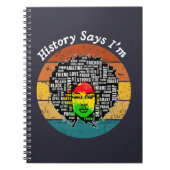 Zwarte Afro Vrouw Melanine Meisje Maand van de zwa Notitieboek (Voorkant)