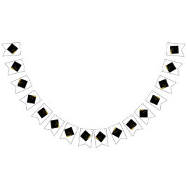 Zwarte afstudeerdopjes vlaggetjes