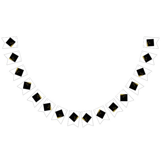 Zwarte afstudeerdopjes vlaggetjes (Alle)