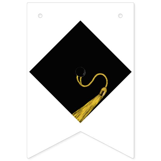 Zwarte afstudeerdopjes vlaggetjes (Tweede vlag)