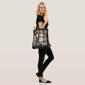 Zwarte afstudeerfoto K–12 moderne script collage Tote Bag (Op model)